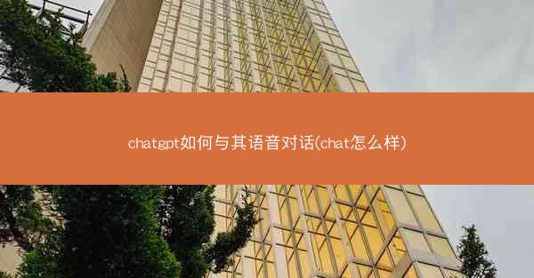 chatgpt如何与其语音对话(chat怎么样)